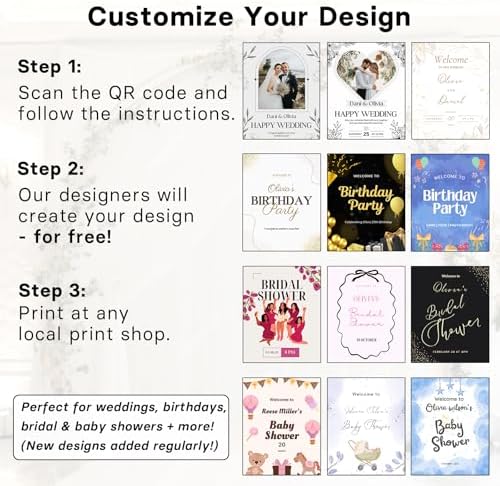 Wedding Welcome Sign Stand, Includes Custom Sign Design, Black - Image 4