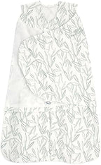 HALO 100% Cotton Sleepsack Swaddle, 3-Way Adjustable Wearable Blanket, TOG 1.5, Leaves, Newborn, 0-3 Months by HALO