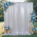 10x10FT Silver Sequin Backdrop Curtain for Party - 2 Panels 5x10FT Wrinkle-Free Shimmer Drapes for Birthday, Wedding, Christmas, Decorations & Photography by Unknown