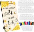 Panitay 43 Pcs Baby Shower Games Design a Bib, 12 Markers, Honeycomb by Panitay