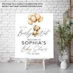 Andaz Press Personalized Teddy Bear Baby Shower Decorations, We Can Bearly Wait Baby Shower Decorations Boy, We Can Bearly Wait Sign, Custom Neutral Welcome Sign, 16x20 Inch - Image 3