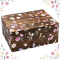 Wedding Wooden Keepsake Box, Flower, Wood, 11.02 x 8.86 x 4.92 Inches by Gerrii