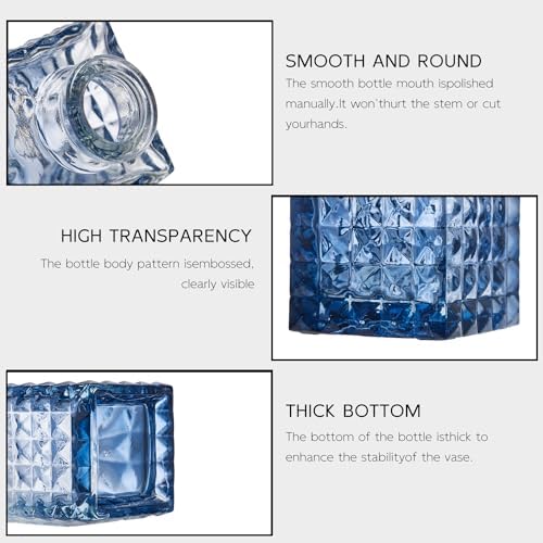 Glass Bud Vase Set of 30, Small Flower Vases, Glass Vases for Centerpieces, Vintage Home Table Decorations Bud Vases (30 Pcs, Blue) - Image 2
