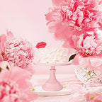 Set of 3 Pieces Cake Stands Iron Cake Holder Dessert Display Plate Serving Tray for Baby Shower Wedding Birthday Party (Pink) - Image 5