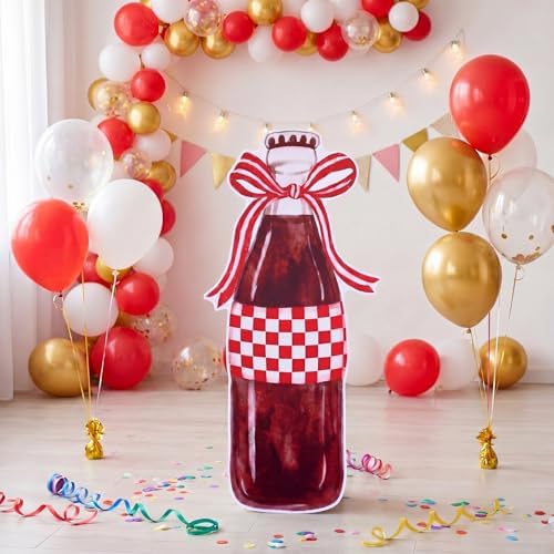Sabary 4ft She's Ready to Pop Baby Shower Backdrop Large Soda Bottle Bow Cardboard Cutout Stand Soda Bow Decorations for Wedding Bachelorette Bridal Shower Party - Image 3