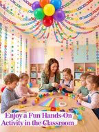 MEWTOGO Paper Chain Garland Kit for Birthday Party Decorations - Image 6
