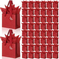 Zhanmai 4.7 x 2.4 x 3.9 Inch 100 Pcs Mini Gift Bags Bulk, Dark Red by Zhanmai