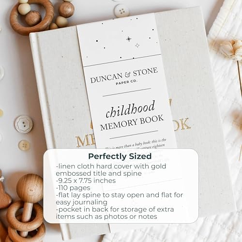 Duncan & Stone Childhood Memory Book for Kids, Prompts, Dusty Rose - Image 6