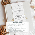 Duncan & Stone Childhood Memory Book for Kids, Prompts, Sky Blue - Image 6