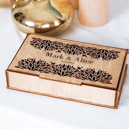 Guest Book Alternatives - Personalized Wedding Guest Book - Guest Book - Wooden Drop Box - Rustic Wedding Decor - Wedding Decor - Wooden Drop Box - Personalized Wedding Guest Book Alternative - Set A - Image 6