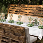 6 Set Baby Shower Bear Table Centerpieces Decortion Sage Green Bear with Eucalyptus Wreath Wood Slices Welcome Baby Table Toppers for Boy Or Girl Gender Reveal Party Favors - Image 5