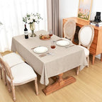 Fitable 6 Pack Beige Faux Linen Tablecloths Rectangle 60x102 Inch - Image 7