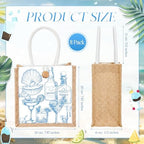 Abbylike 8 Pcs Bachelorette Gift Bags Burlap Bridesmaid Party Favor Bags with Handle Blue Reusable Canvas Beach Goodie Tote Bag for Bachelorette Bridal Last Toast on The Coast Party Decor - Image 4