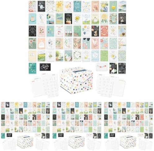 American Greetings 65-Count All-Occasion Greeting Card Pack, Assorted Watercolor & Playful Illustration Designs designed by Kathy Davis Studios, A6 (Pack of 4) by AmericanGreetings