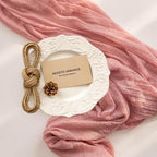10Pcs Dusty Rose Cheesecloth Table Runner 120 Inches for Party Home Decor - Image 5
