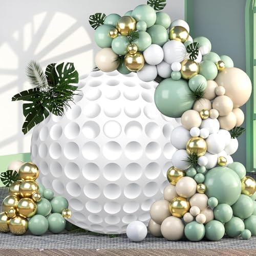 Renaiss 5x5ft White Golf Round Backdrop Covers for Photography, 3D Printing, Baby Shower, Birthday, Sports Club Events, Party Decors, Arch, Photo Booth Props - Image 4