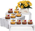 3-Tier Wooden Cupcake Stand & Display Risers, Multi-Tier Display Stand for Food, Desserts, & Collections by Infankey