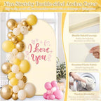 Jupwalz Arch Backdrop Stand and Cover Set, Metal Arch Stand with Rich Balloon Tool for Wedding Birthday Baby Shower Graduation Event Balloon Flowers Decor, Easy to Assemble (7.2FT, Beige) - Image 4