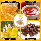 50 Pack 2 oz Honey Bear Bottles with Gold Bee Pendants & Thank You Cards - Mini Plastic Bear Jars with Lids, Leak-Proof Empty Containers for Honey, Jam, Baby Shower, Wedding Favors - Image 5