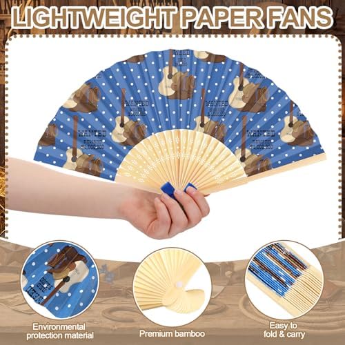 Roowest 36 Pcs Western Folding Hand Fans Bulk, Cowboy Cowgirl Party Favors - Image 2