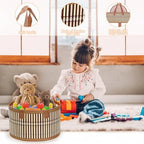 Baskets for Gifts Empty Set of 4, Bamboo Woven Gift Basket with Wrap Bags, Pull Bows, Raffia, Greeting Cards – Gift Basket Making Kit for Birthday, Shower, Housewarming - Image 3