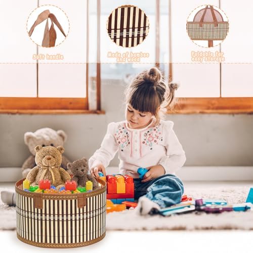 Baskets for Gifts Empty Set of 4, Bamboo Woven Gift Basket with Wrap Bags, Pull Bows, Raffia, Greeting Cards – Gift Basket Making Kit for Birthday, Shower, Housewarming - Image 3
