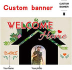 Custom Welcome Home Banner Decoration,Welcome Back Home Yard Sign for Outdoor Decor, Military Homecoming Deployment Returning Party Supplies(6x9ft) - Image 2