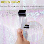 White Iridescent Sequin Curtains 10ftx10ft Photo Booths Backdrop - Image 7