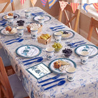 LemonRoad 175 Pcs a Blue Jean Baby Is on the Way Baby Shower Tableware Set Serve 25 Gender Reveal Newborn Party Denim Themed Disposable Dinnerware, 9" 7" Plates, 9oz Cups, Napkins, Blue Cutlery - Image 6