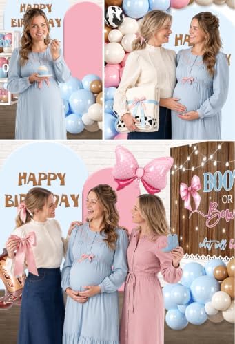 Cocomigo Boots or Bows Gender Reveal Decorations,Serves for 25 - Image 7