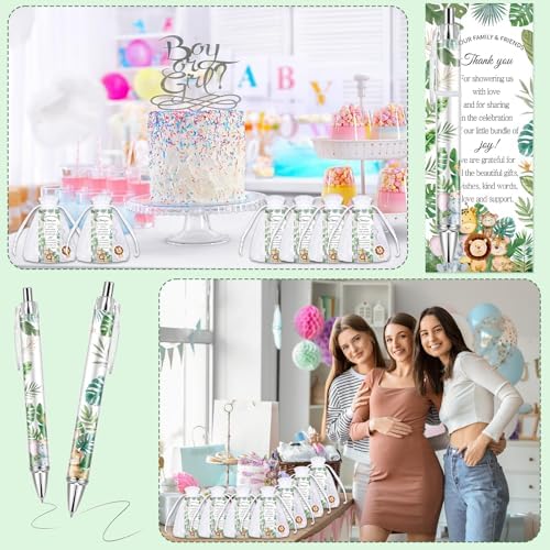 145Pcs Safari Baby Shower Favors Jungle Animals Ballpoint Pens - Image 6