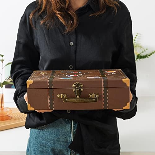 SLPR - Small Vintage Suitcase Boxes, Set of 3, Travel Themed Party Decor - Image 6