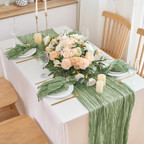 50 Pack Cheesecloth Napkins 20"x20" Sage Green Gauze Boho Napkins - Image 7