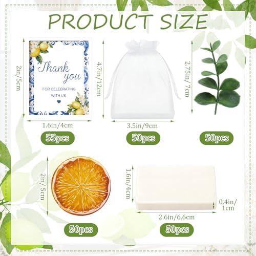 Leelosp 50 Set Mini Lemon Soap Favors for Baby Shower Bridal Wedding - Image 2