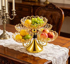 5-layer Divided Rotatable Snack Spinner Serving Tray Cupcake Stand Snackle Box Portable Fruit bowl Storage Organizer for Candy, Fruits, Nuts, Dessert, Gold - Image 6