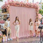 40x10ft Dusty Rose Backdrop Curtains for Wedding Parties Wrinkle Free Photo Backdrop Drapes for Photography Birthday Baby Shower Soft Fabric Party Backgournd for Photoshoot 5x10ft, 8 Panels - Image 5