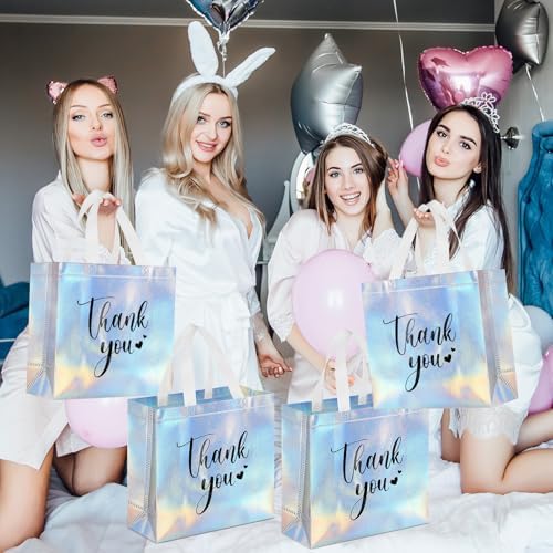 Sweetude 30 Thank You Non Woven Gift Bag, 11 x 12 x 5 Inch, Laser - Image 6