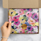 Jillson & Roberts 20" x 30" Printed Gift Tissue, Watercolor Flowers (48 Folded Sheets) - Image 4