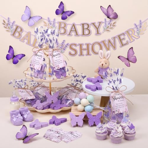 50 Sets Butterfly Theme Baby Shower Favors for Guests Butterfly Soap Gifts Oh Baby Handmade Scented Soaps with Thank You Card for Guest Baptism Wedding Gender Reveal Birthday Party - Image 5