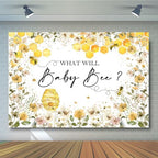 Avezano Baby Bee Gender Reveal Backdrop - Honeycomb Bee Theme Party Decorations Banner (8x6ft) - Image 4