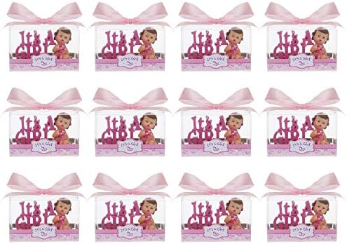 Keepsake Figurine 12 pcs Baby Girl Pacifier with Rhinestones Word | Awesome Decorations or Party Favors | for Pregnancy Announcements, Gender Reveals, Birthday and Special Celebrations - Image 3