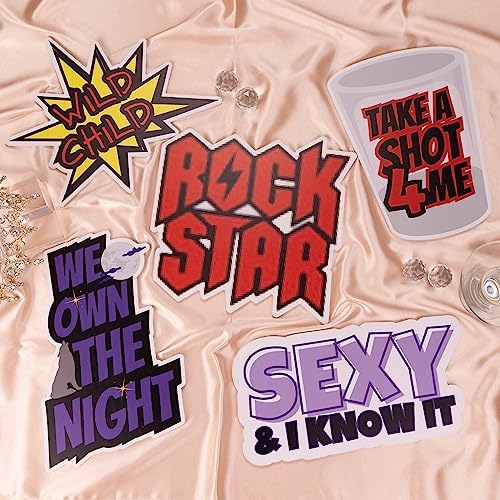 (Party Pack) Elevate Your Photo Booth Experience with Durable & Waterproof Photo Booth Props - Perfect for Weddings, Birthdays, & Photo Booth Businesses - PVC Foamboard Photo Props -10 Pieces per Set - Image 3