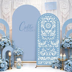 Blue Cielito Lindo Arch Backdrop Cover, HYMENEX 6ft and 7.2ft Mexican Arch Backdrop Cover for Cielito Lindo Party Decorations Mexican Talavera Wedding Bridal Baby Shower Party Supplies by HYMENEX