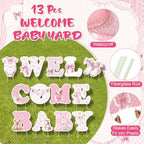Ripeng 13 Pcs Bow Baby Shower Decorations Welcome Baby Yard Signs with Stakes 15 Inch Tall Lawn Signs for Gender Reveal Theme Birthday Party Indoor Outdoor Supplies - Image 3