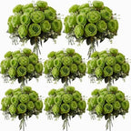 Geosar 8 Bundles Artificial Peonies Flowers,Olive Green by Geosar