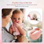 Strawberry Fairy 10 PCS Baby Gift Set for Girls, Newborn Essentials Stuff Baby Girl Gifts, Baby Girl Gift Basket, Gender Reveal Gifts Basket with Rattle Swaddle Blanket - Image 6