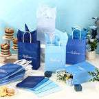 Kolldenn 50 Set Gradient Blue Small Welcome Gift Bags Bulk & Tissue Paper - Image 4