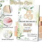 ELESTONE 119 PCS Baby Shower Blocks Game Set with Wooden Storage Box - Image 4