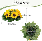 BLOSMON Sunflowers Artificial Flowers Ball - 10 Pcs Fake Yellow Sunflower Flowers CenterPieces Decoration for Wedding Table - Silk Kissing Floral Arrangements for Home Party Event DIY Decor - Image 6