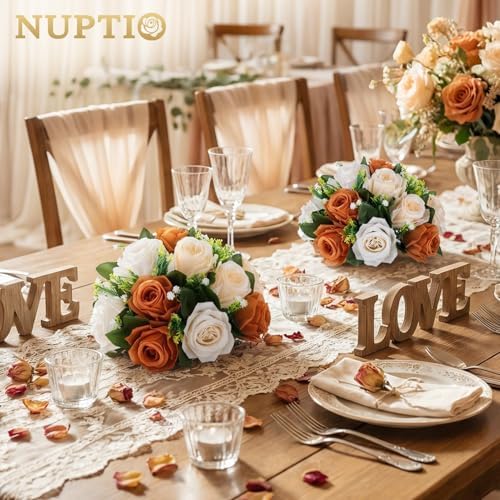 NUPTIO Terracotta Flower Ball Centerpieces: Floral Arrangements for Fall - Image 2